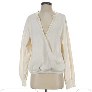 Free People Anyway Long Sleeve XS Top in Gardenia